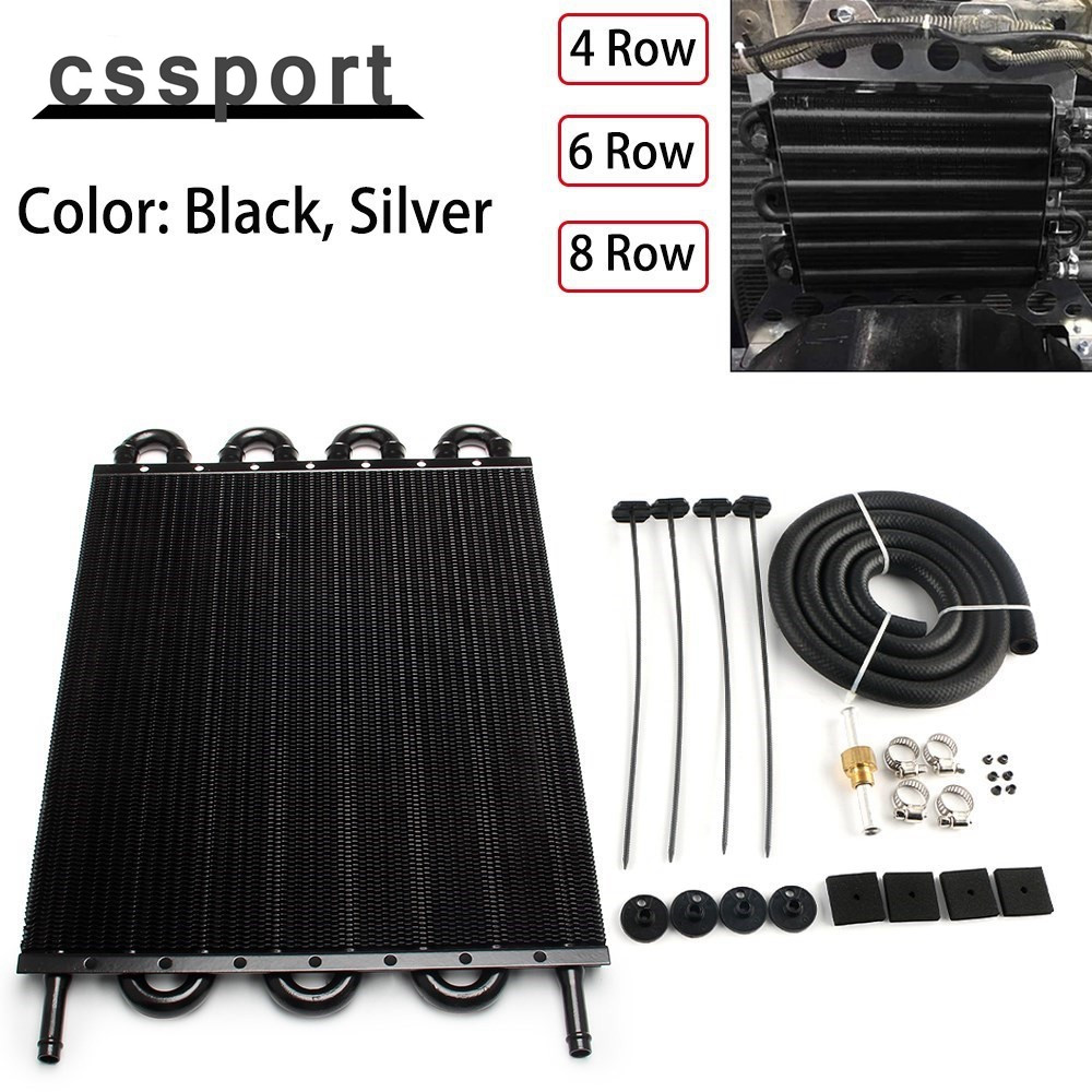 Kit Refrigerador De Óleo Universal De Alumínio , 2 Fileiras , 4 , 6 , 8 , 10 Radiador , Transmissão Automática , Convers