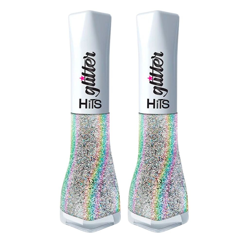 Kit 2 Esmalte Hits Glitter Cor Atenas 8ml - Beauty