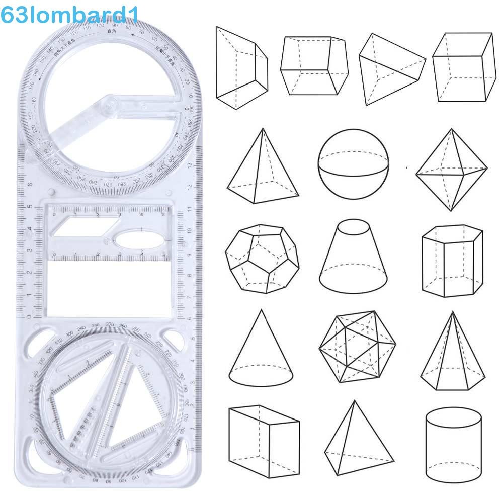 Régua Geométrica LOMBARD1 , Reta 360 ° De Desenho Móvel , Modelo De Medição em Oferta na Shopee