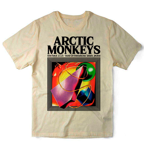 Camiseta Algodao Arctic Monkeys Poster Banda de Rock Unissex