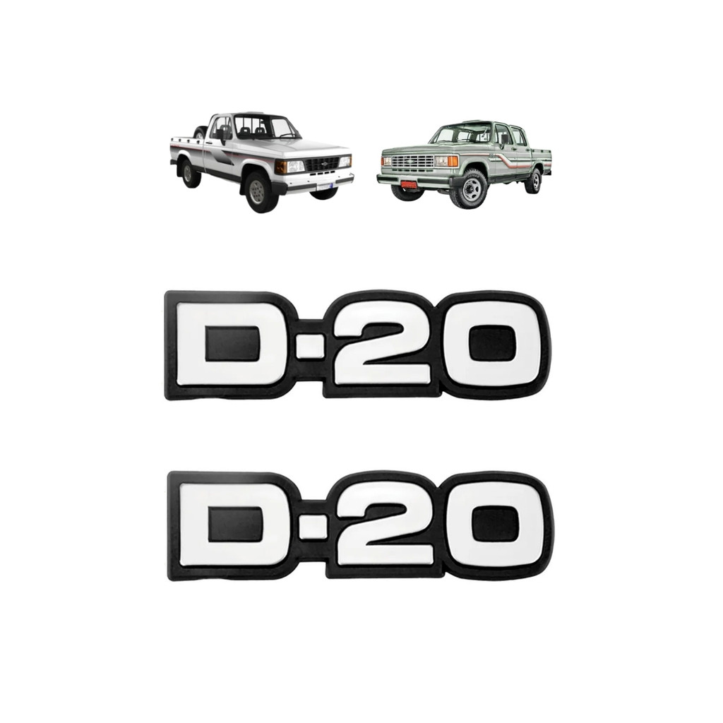 Par de Emblema "D-20" para Chevrolet D20 1985/1995 - 02324.8