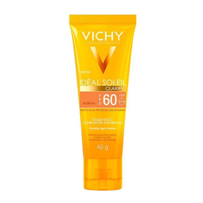 Protetor Solar Facial Vichy Idéal Soleil Clarify FPS60 Morena 40g - Beauty