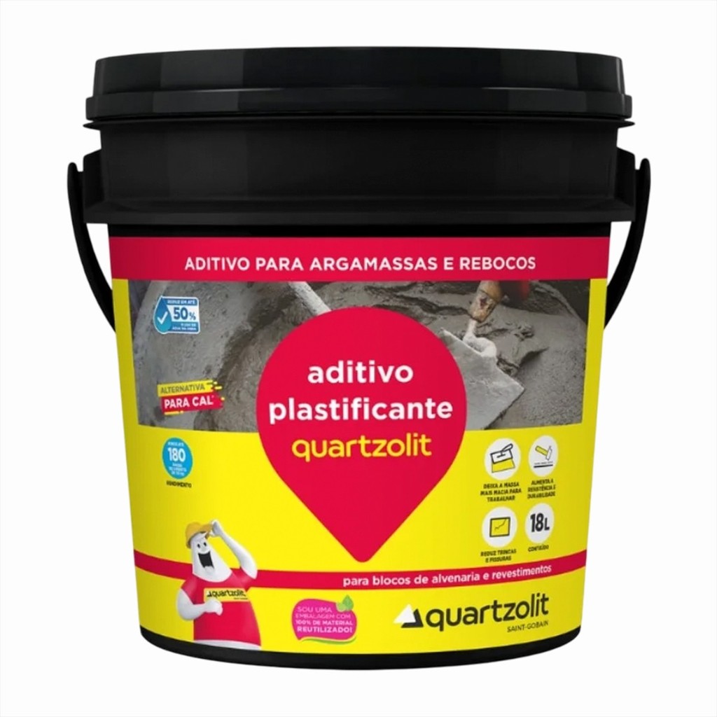 Aditivo Plastificante Quartzolit Para Argamassa