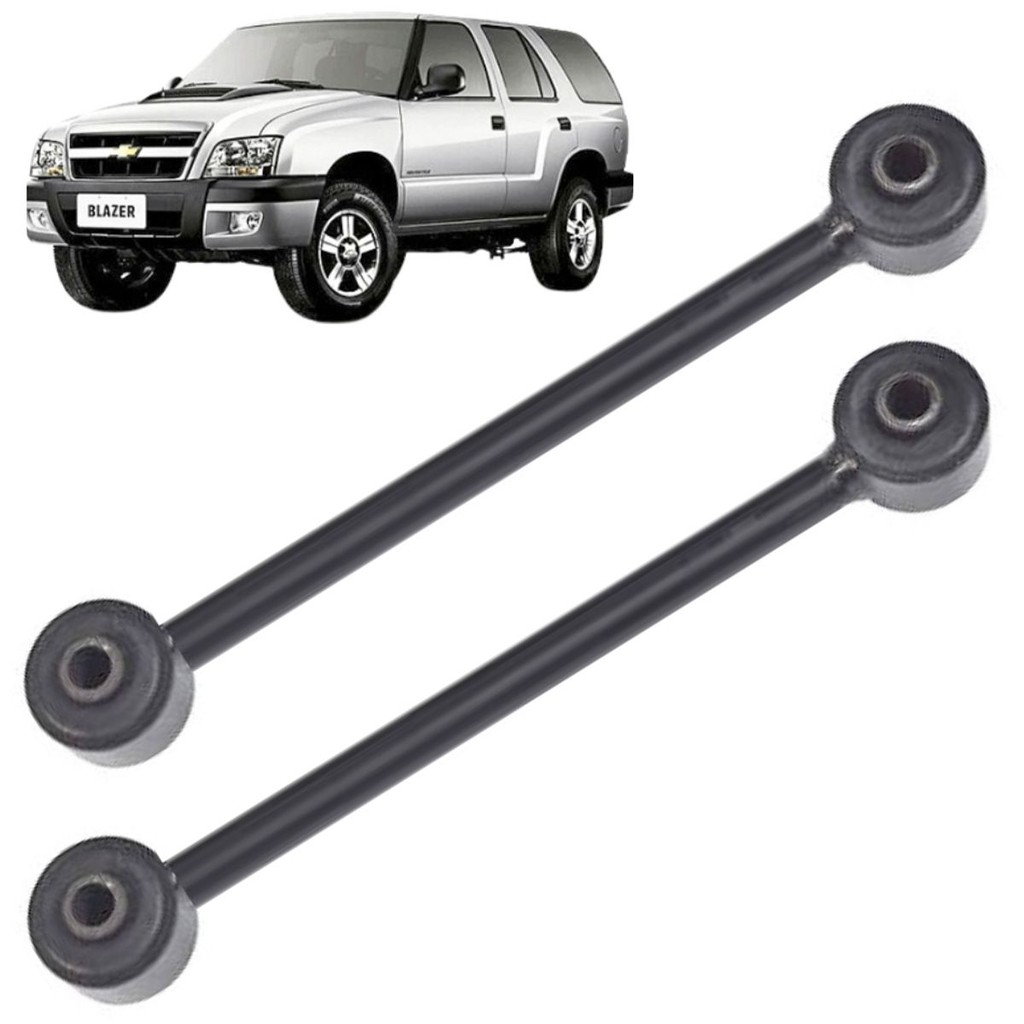 KIT 2 BIELETA TIRANTE BARRA ESTABILIZADORA TRASEIRA BLAZER G1 1995 A 2011