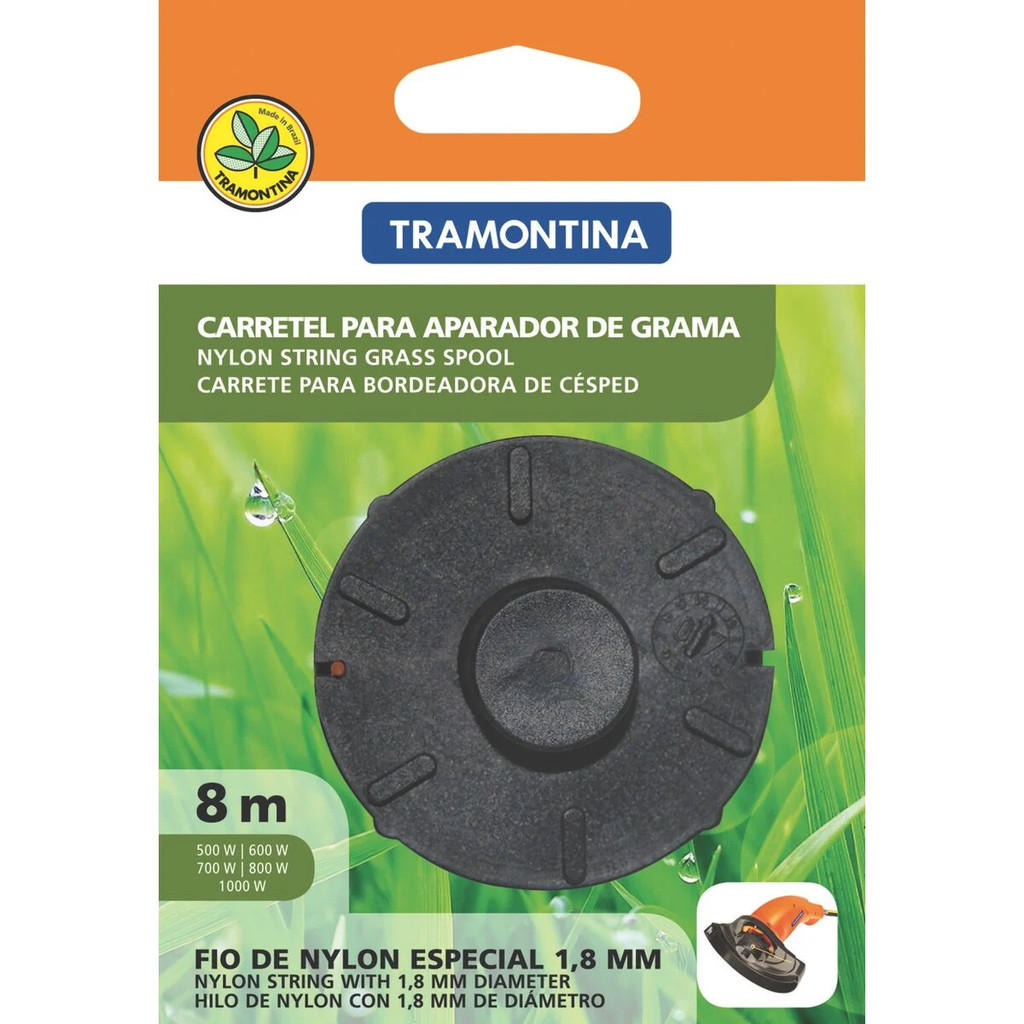 Carretel 1 Fio Nylon 1,8mm p/ Aparador de Grama Tramontina em Oferta na Shopee
