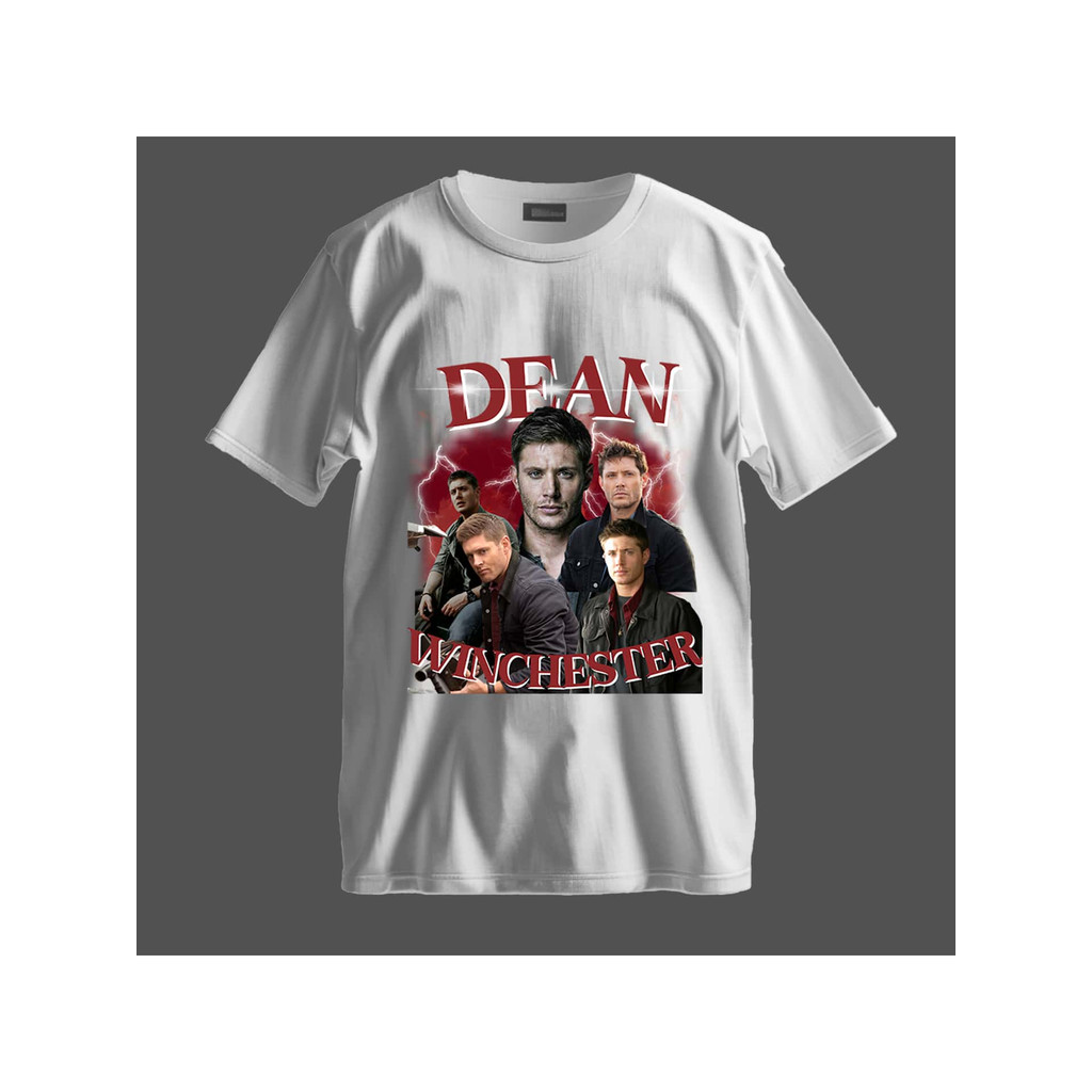 camiseta sobrenatural team dean winchester serie camisa bootleg estampa algodão premium
