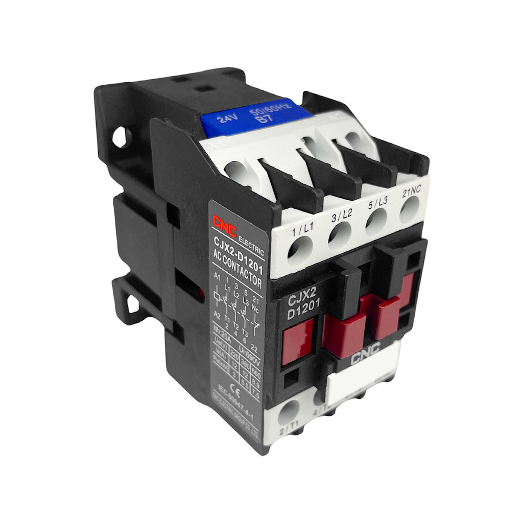 CONTATOR TRIFÁSICO TRIPOLAR CJX2-D 1201 24V 12A