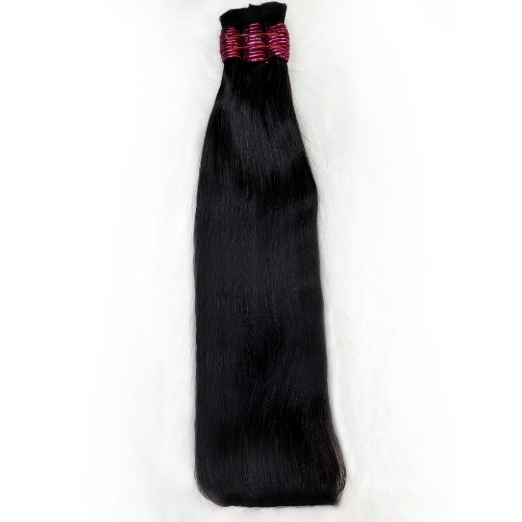 Cabelo Humano Levemente Ondulado Para Mega Hair 50 Gramas Castanho 100% Humano - Cabelo Indiano