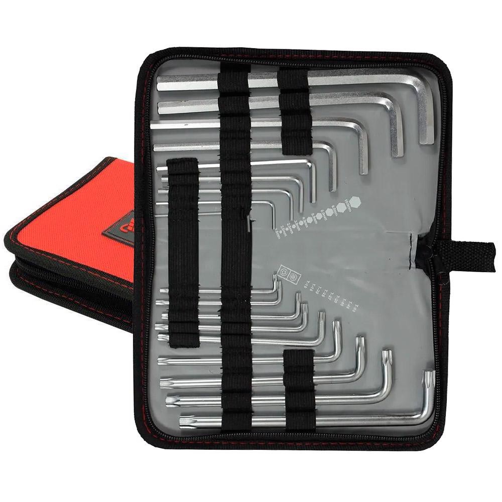 Jogo de Chaves Torx e Allen Hexagonais Longas CRV com 18 Peças MTX em Oferta na Shopee