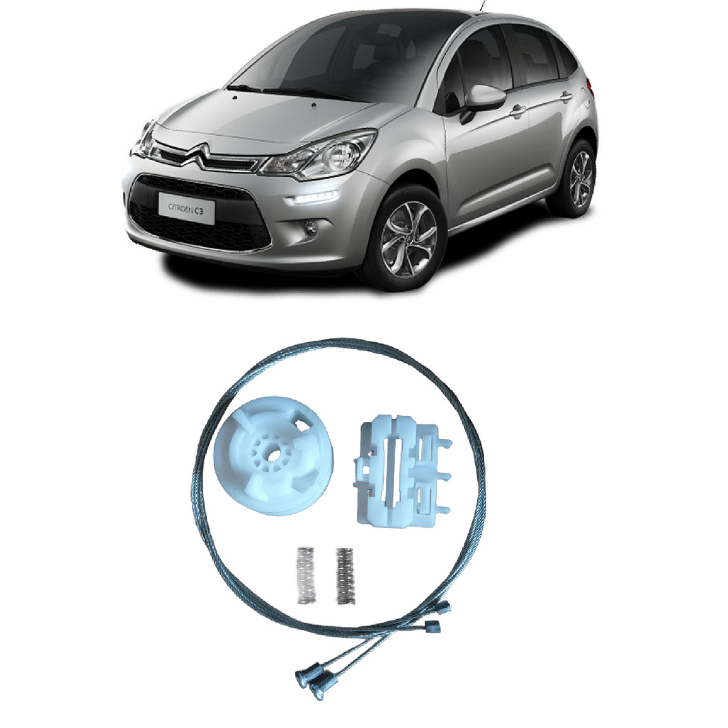 Kit Reparo Vidro Eletrico C3 2013 2014 2015 2016 Dianteiro