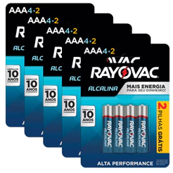Pilha Alcalina AAA Rayovac Bateria 3A Palito kit 30 unidades
