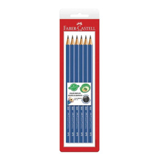 Kit 6 Lápis Preto Tradicional Grafite N°2 Faber-Castell em Oferta na Shopee