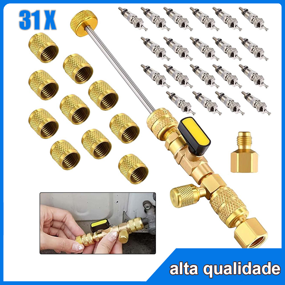 31 peças chave de núcleo de válvula de ar condicionado automático removedor de núcleo de válvula de ar condicionado