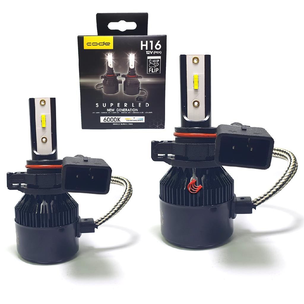 Kit Lampada Led Chip Csp Flip Ângulo de 360º 12v 6000k Encaixe H16 PSX24W em Oferta na Shopee