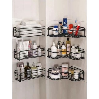 1/2/3 Prateleiras Suportes De Metal Com Alto Adesivos Para Parede Banheiro Cozinha Lavand…
