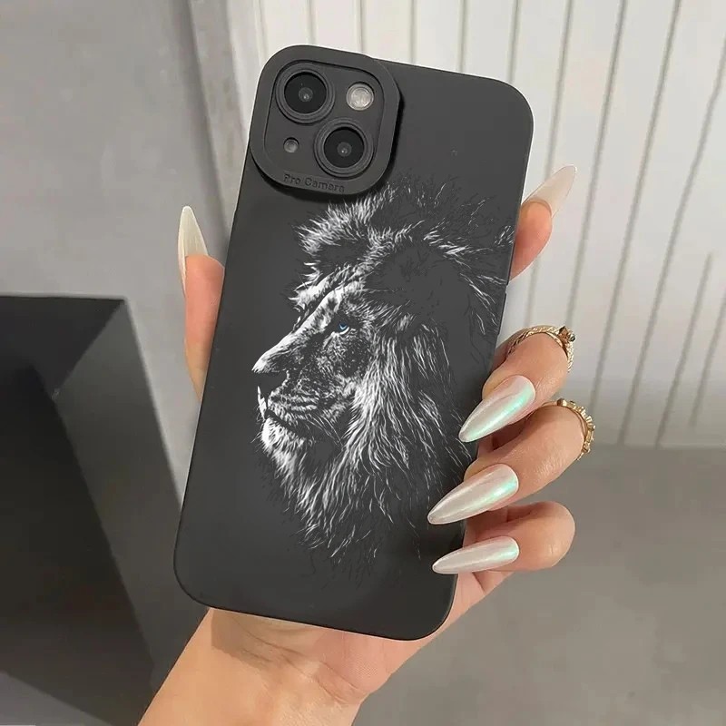 Capa De Telefone Com Padrão De Leão Para Samsung Galaxy S24 S23 S22 S21 Ultra Plus S23 S25 FE A54 A05 A05S A14 A34 A13 A