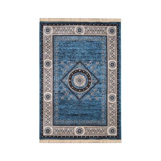 Tapete para Sala Belga Bruxelas 9 Azul 1,00X1,40M - Edantex em Oferta na Shopee