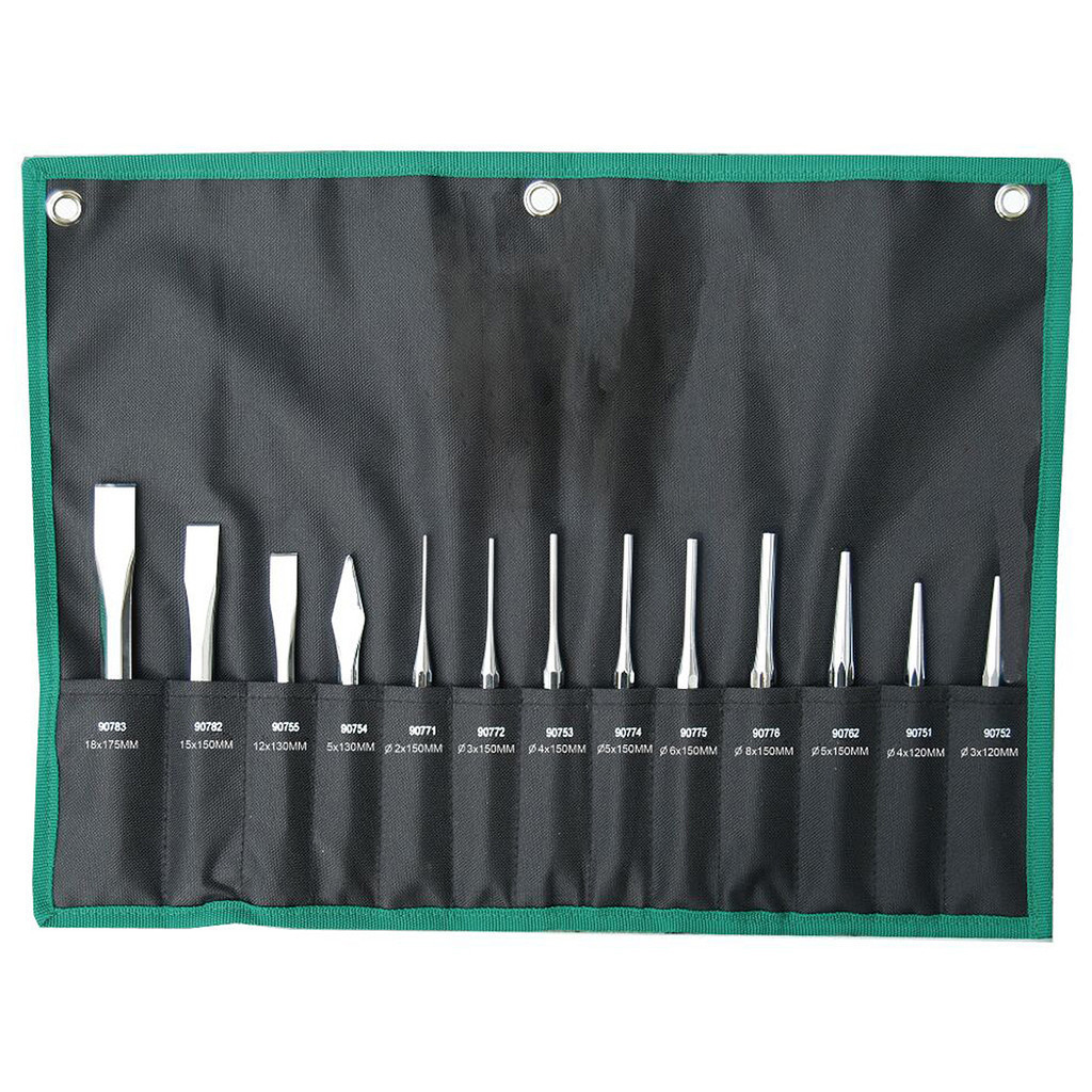 Jogo de Saca Pino Sata Talhadeira e Punções com 13 Peças ST09164SJ em Oferta na Shopee