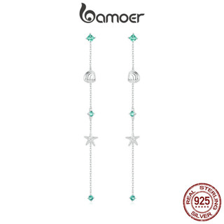 Brincos De Fita Bamoer 925 Sterling Blue Ocean Ear Thread Design Jóias De Ocasião Diária Presentes Para Mulheres em Oferta na Shopee