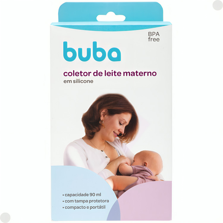 Coletor De Leite Materno Com Tampa Silicone 90ml 18263 Buba em Oferta na Shopee