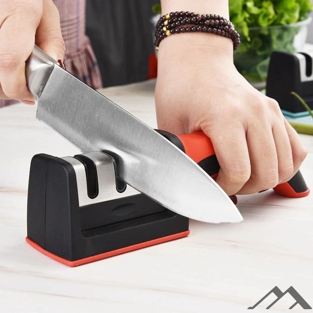 Amolador Afiador De Cozinha Facas Em Aço Inox Profissional Com 3 Afiadores Profissional Ferramenta Com Afiação Rápida em Oferta na Shopee