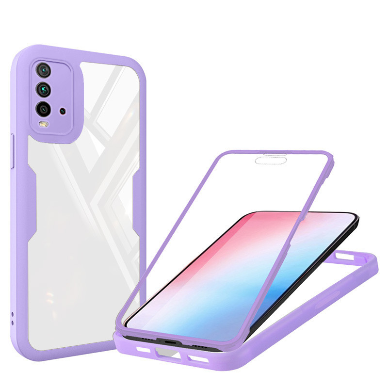 YBD 360 ° Capa Protetora Dupla Face Para Telefone Xiaomi POCO M3 Redmi 9T Ultra Fina De Silicone Proteção Frontal E Traseira