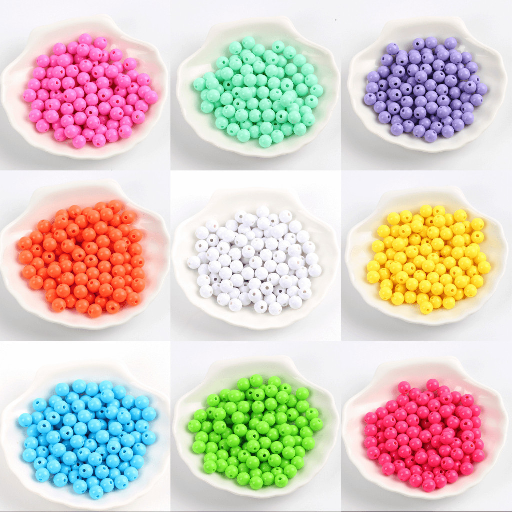 Bola Lisa Leitosa 8mm Miçanga Pulseira Infantil Bolinha Artesanato Missanga Bijuteria Bola Lisa Leitosa 8mm Miçanga Pulseira Infantil Bolinha Artesanato Missanga Bijuteria