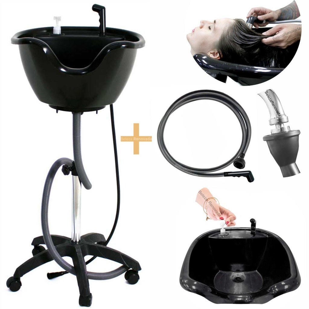 Lavatório Portátil salão  Cabeleireiro + Ducha com Rodinhas