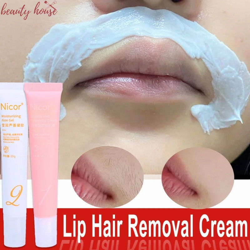 Creme Depilatório Labial-Inibidor De Crescimento Capilar Corporal-Reparação Calmante-Kit De Cuidados Com A Pele De Depil