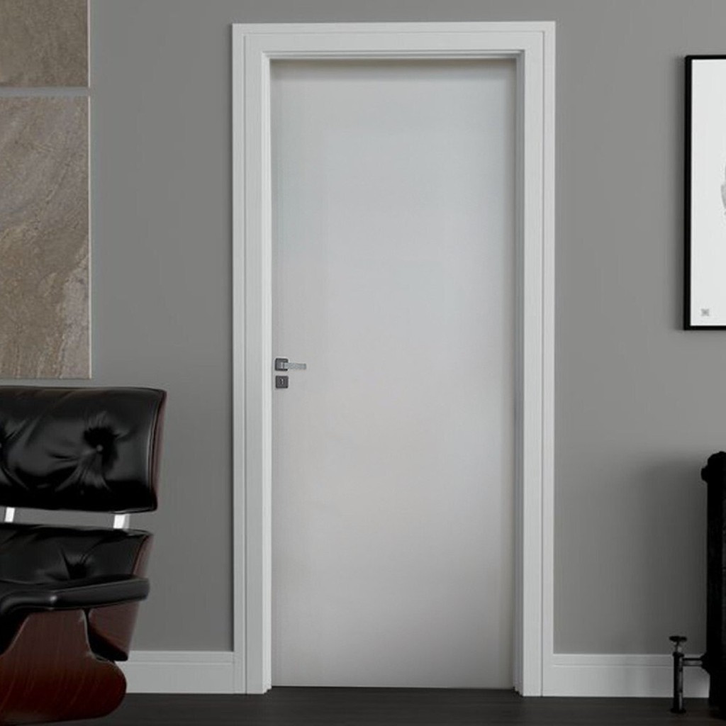 Kit Porta de Madeira 210x82cm Batente 16cm Lisa Primer Uniportas  Esquerda em Oferta na Shopee