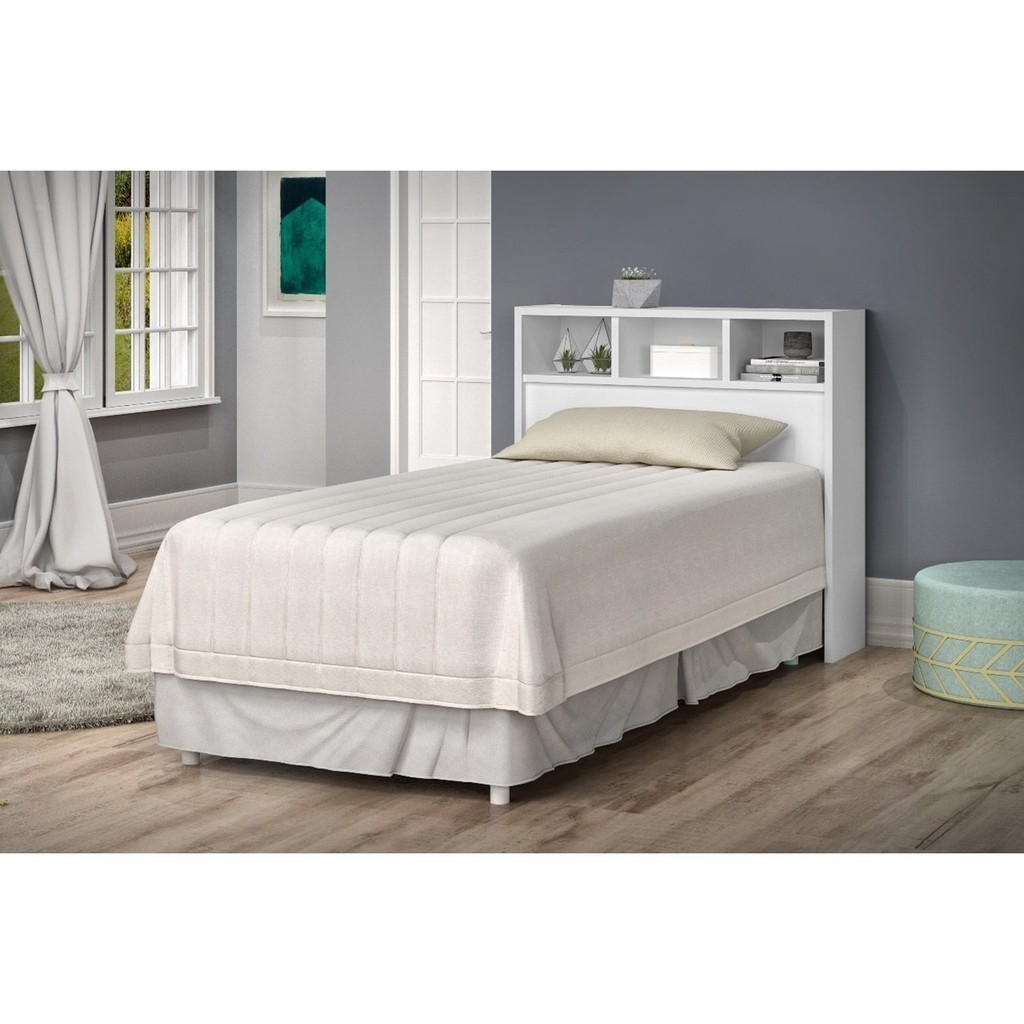 Cabeceira para Cama Box Solteiro 90cm Portugal Branco em Oferta na Shopee