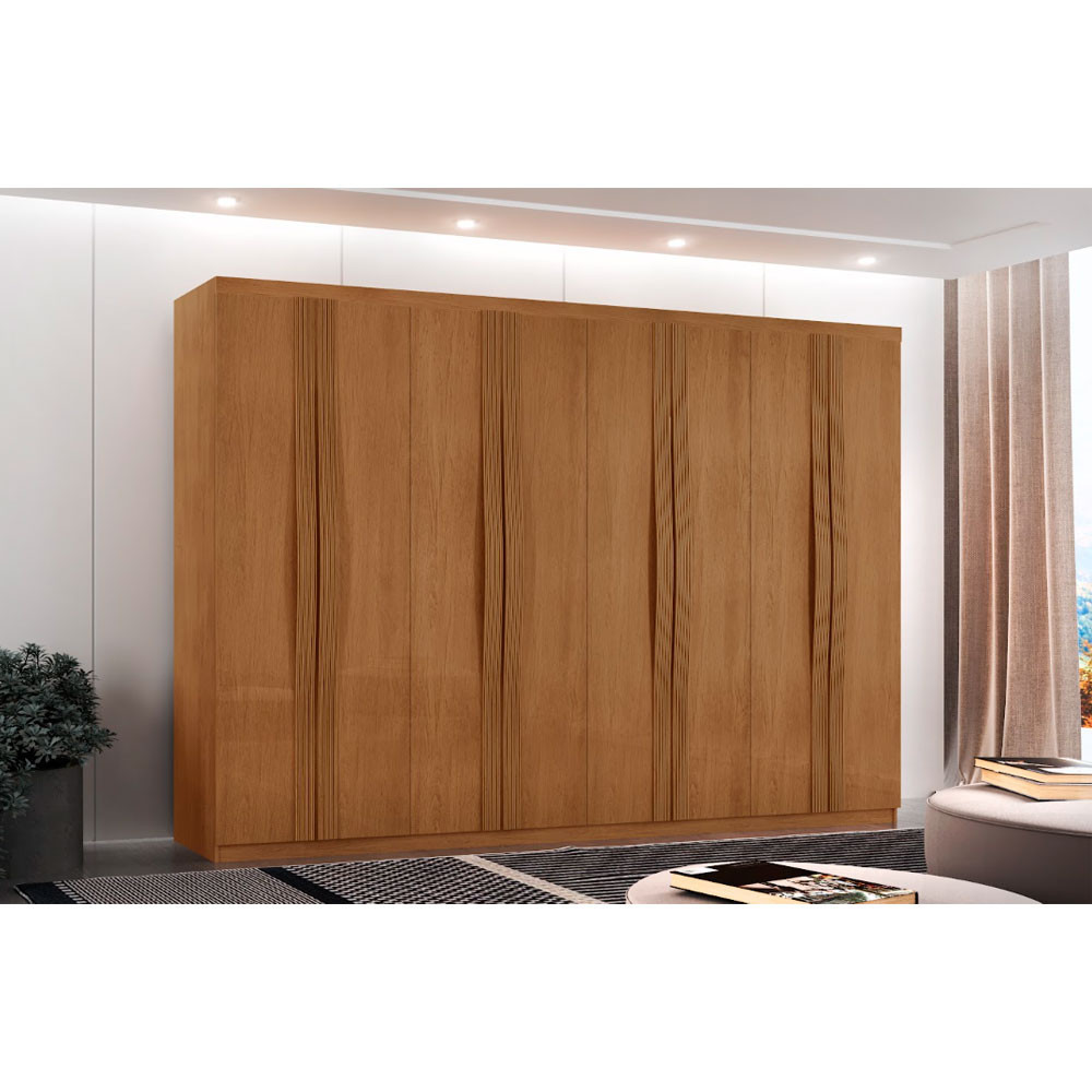 Guarda Roupa Casal Dunas com 8 Portas e 4 Gavetas MDF Moderna em Oferta na Shopee