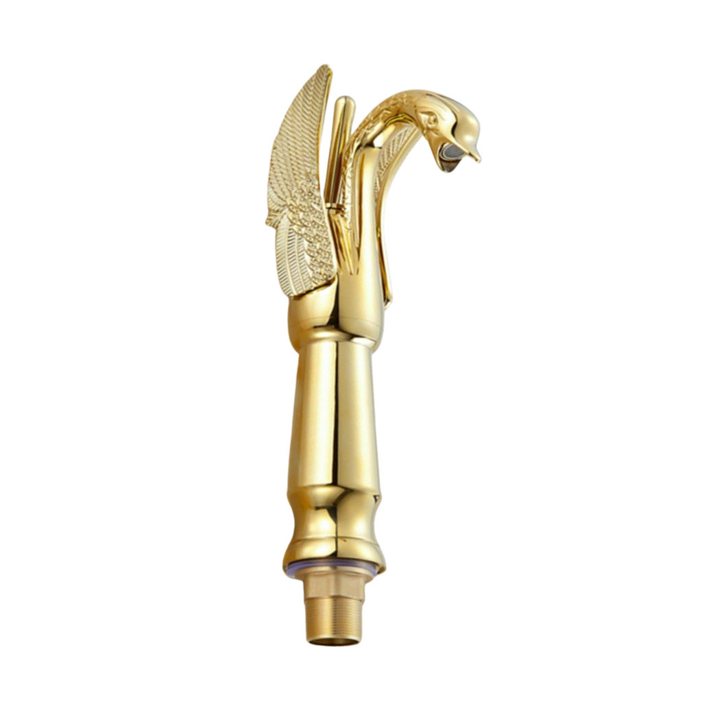 Torneira para Banheiro Lavabo Monocomando Água Quente e Fria - Modelo Cisne Dourado Luxo