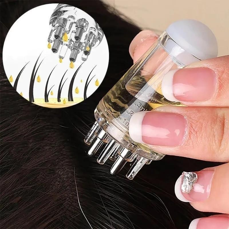 Aplicador Portátil Do Couro Cabeludo Massagem Pente Óleo Essencial Líquido Guia Massageador Ferramentas De Cuidados Com