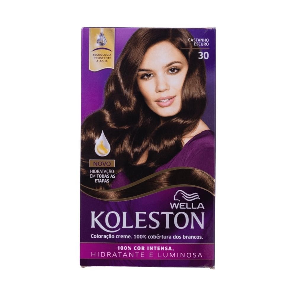 Tintura Creme Koleston 30 Castanho Escuro - Beauty