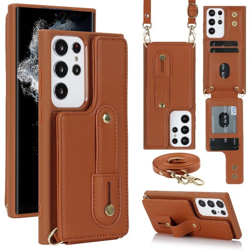 Capa Para Telefone De Couro Samsung Galaxy S24 Plus S23 S22 Ultra A15 A35 A55 A5