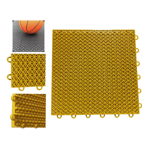 Kit 22 Peças Piso Estrado Plástico 30 X 30 X 1.4cm Amarelo