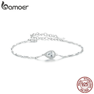 Pulseira Bamoer 925 Sterling Sliver De Fita Cintilante Jóias Com Gotas Cintilantes Para Mulheres em Oferta na Shopee