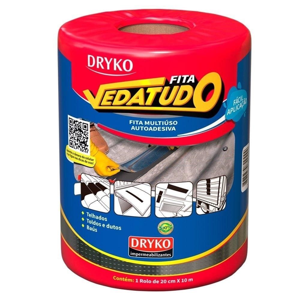 Vedatudo Fita Aluminizada Impermeabilizante Dryko 20cmx10m em Oferta na Shopee