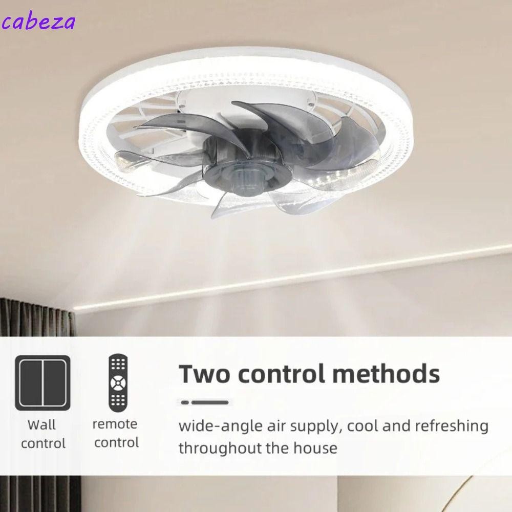 Luz De Ventilador CABEZA LED E27 , Teto Com Vento Forte E Regulável , Minimalista Controle Remoto Lâmpada Inteligente 85-265V Para Uso Doméstico