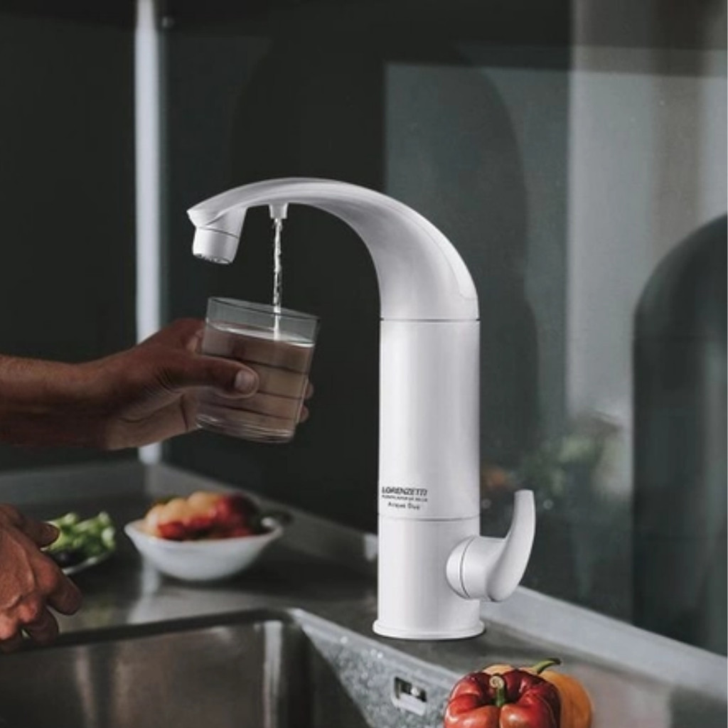 Torneira Com Filtro Purificador De Água Acqua Due Lorenzetti Branco Bancada Mesa Bica Móvel Prático Eficiente Cozinha