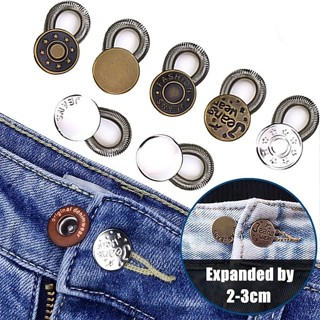 5Pcs Botão Elástico Metálico Mola Calça Extensor Acessórios De Cintura Jeans Ferramenta De Costura em Oferta na Shopee