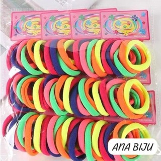 ANA1108 KIT Médio Xuxinha para cabelo de Meia e elástico para cabelo Scrunchie-INLIS ANA