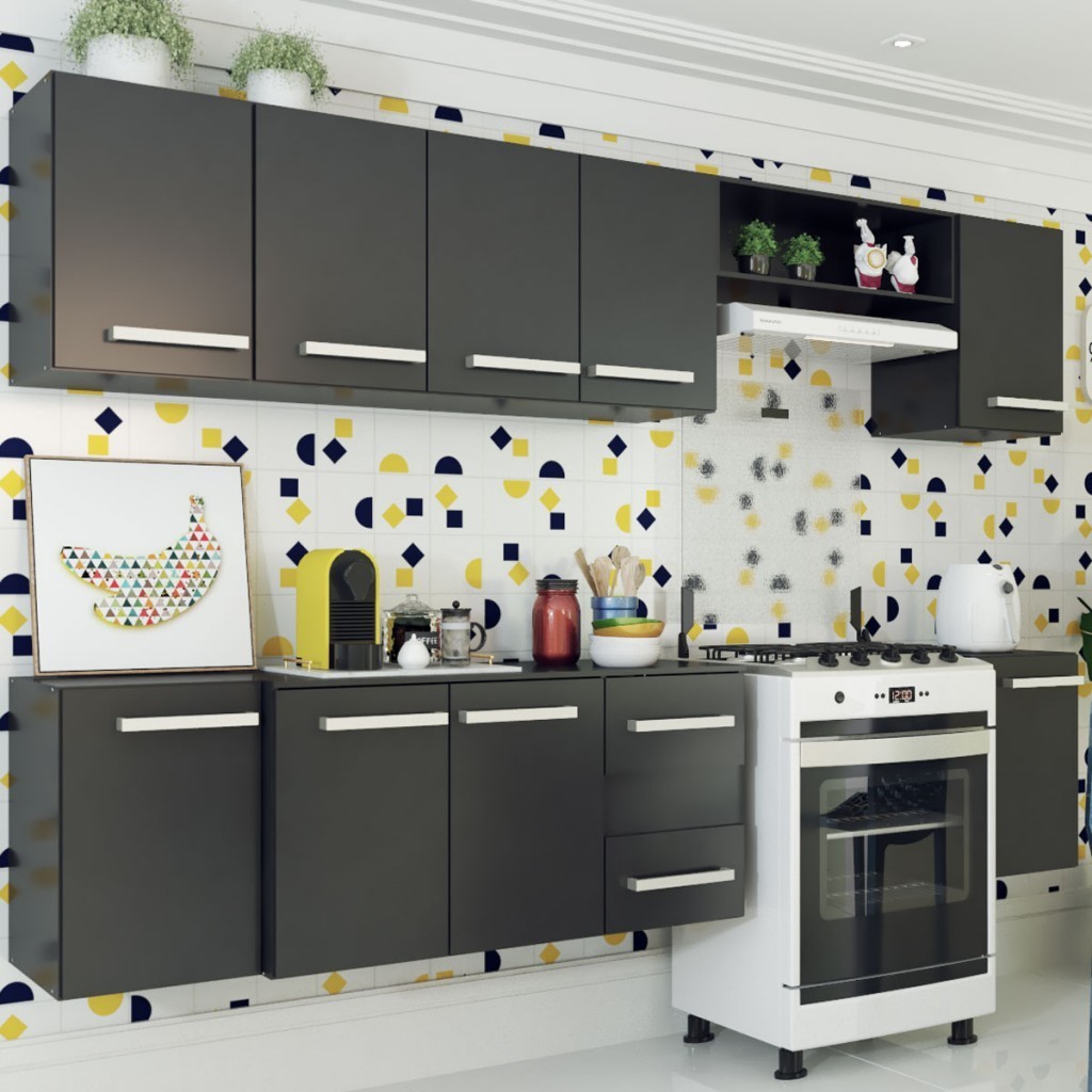 Cozinha Compacta Stela 9 Portas 2 Gavetas - Home & Living