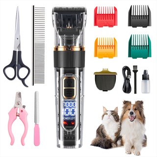 Kit Máquina Para Tosar Pet Tesoura Pente Lixa Máquina Profissional Para Cachorro & Gato