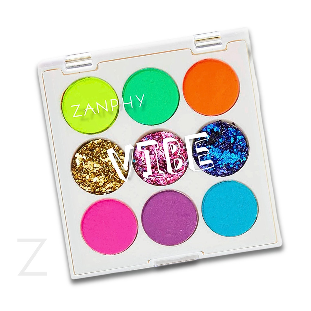 Paleta de Sombras Neon Zanphy LINHA VIBE 01 Maquiagem Make