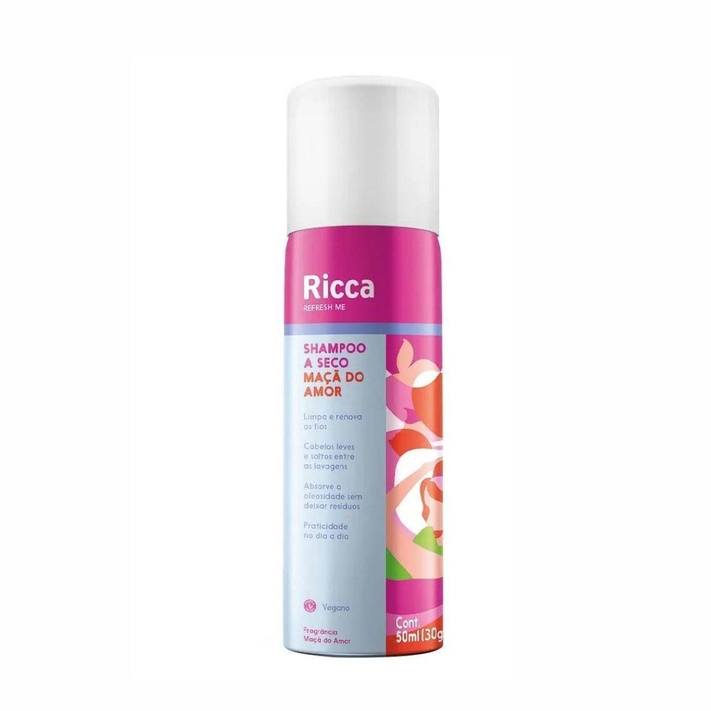 SHAMPOO A SECO BELLIZ RICCA MAÇA DO AMOR 50ML em Oferta na Shopee