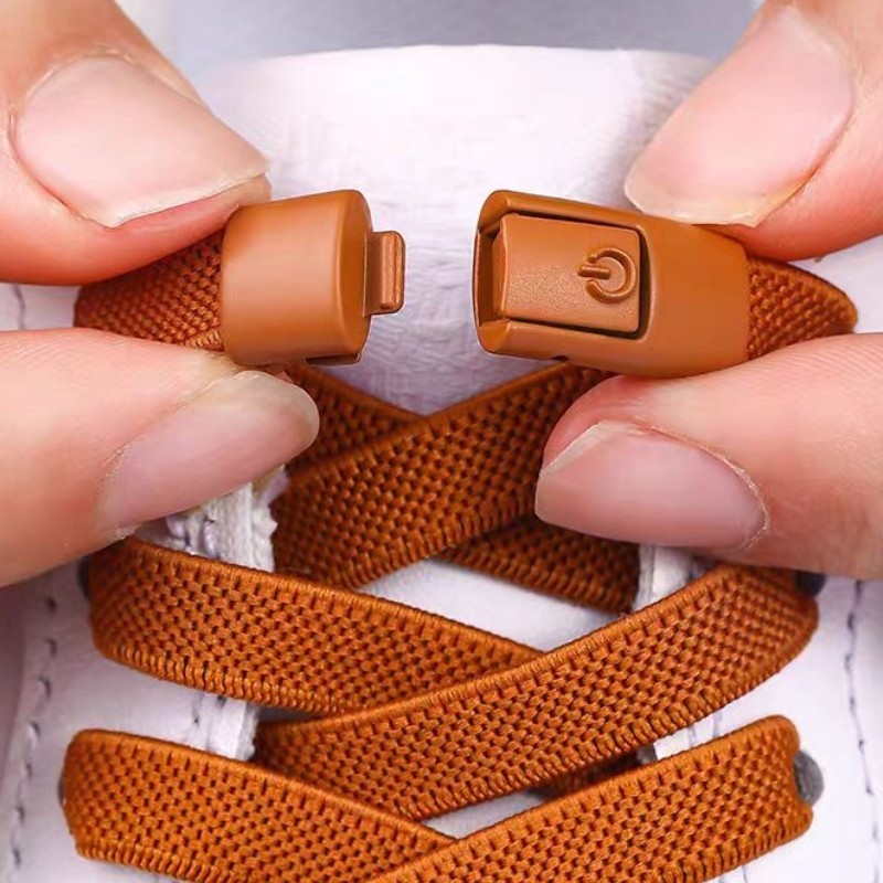 8MM Novos Atacadores Preguiçosos , Na Mesma Cor Que Os Botões Dos Sapatos , Adequados Para Adultos E Crianças
