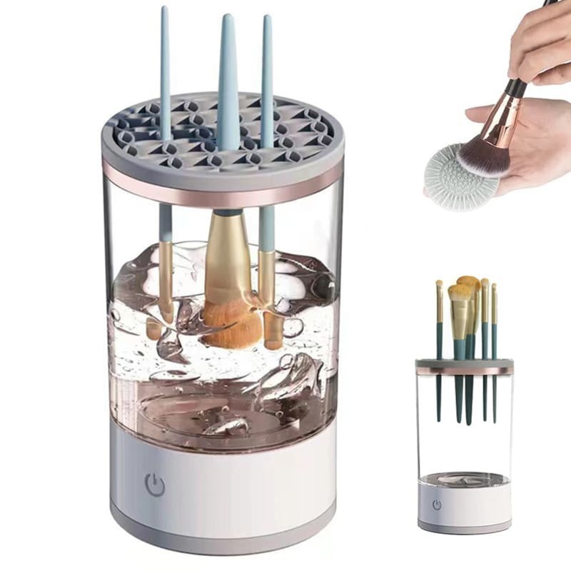 Limpador Pincel Esponja Maquiagem Elétrico USB Automático Recarregável Lava Seca Armazenam...
