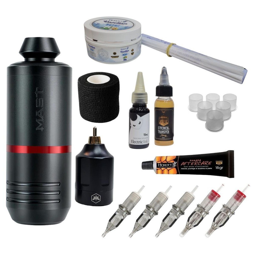Kit Tatuagem Pen Completo Fonte Sem Fio Mast